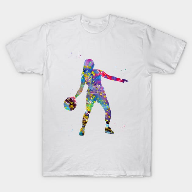 Basketball girl T-Shirt by erzebeth